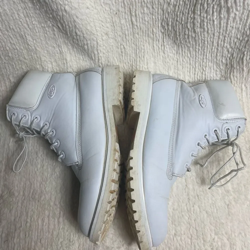 Lugz  Convoy Men’s synthetic White Lace-Up Boots SZ10